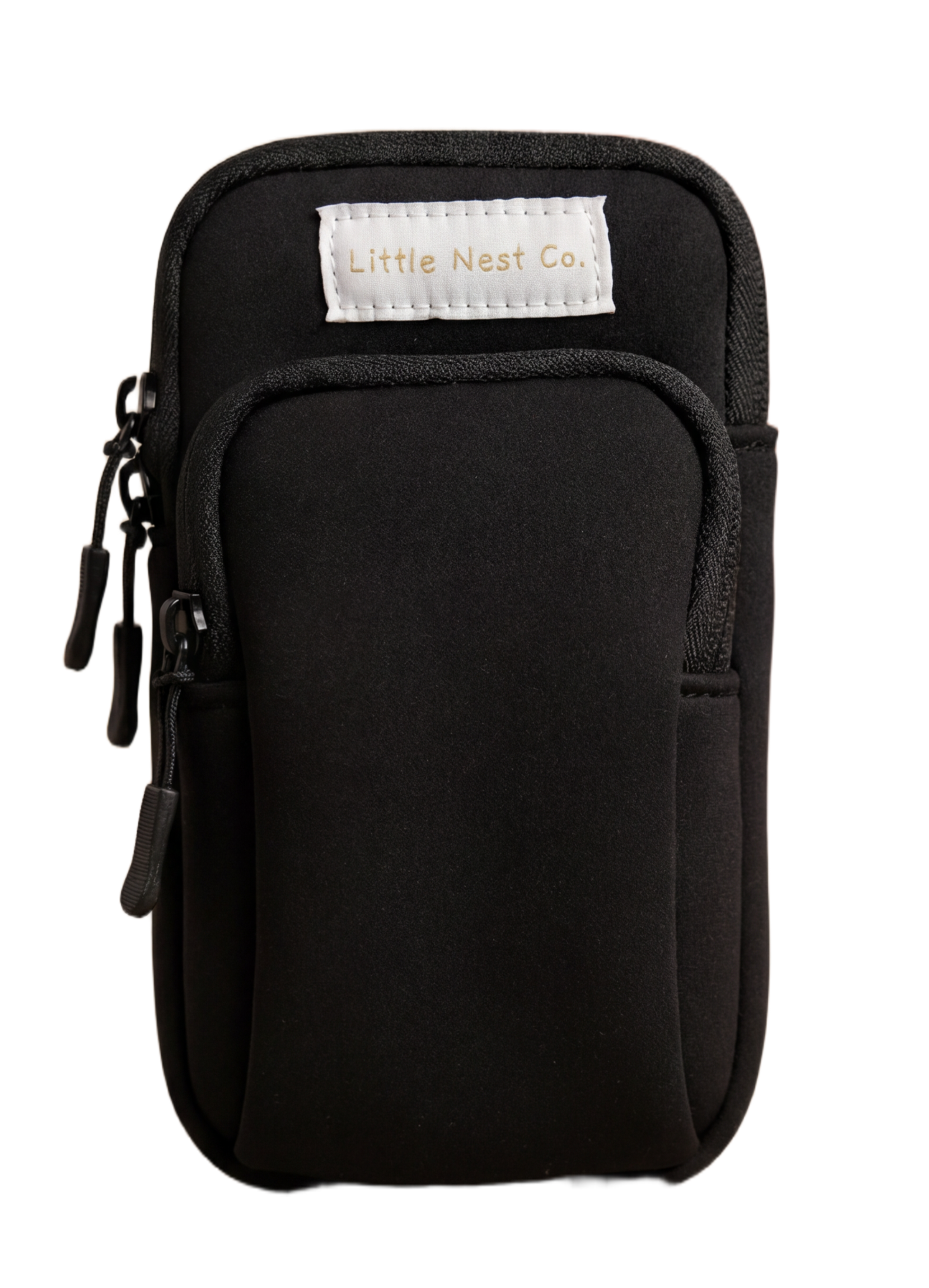 Branded canvas storage pouch for Little Nest Co toddler carrier
